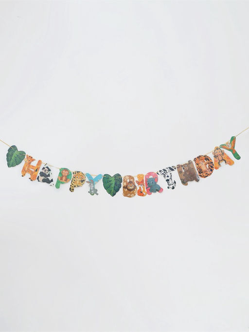 Цена за 2 шт. Гирлянда Happy Birthday «Сафари»