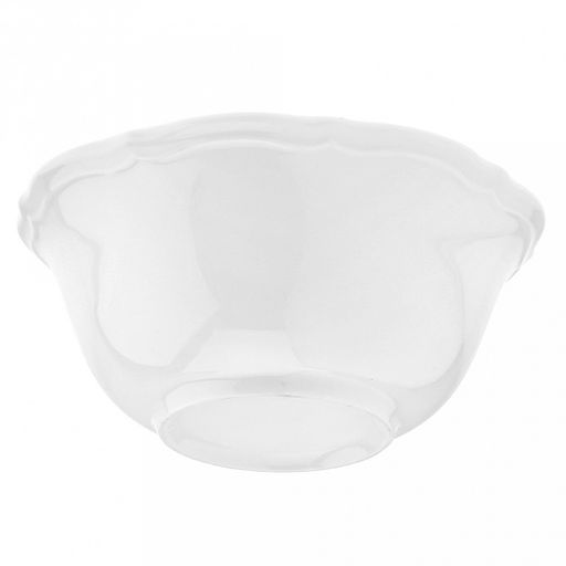 "Совершенство" Салатник фарфоровый 380мл, д14х6,1см, белый, рельефный декор, волнистый край (Китай)