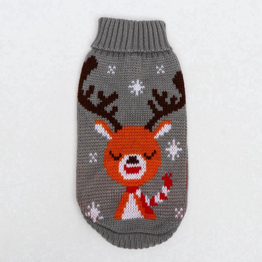 Свитер Олень на сером, 2XL (ДС 41, ОШ 41, ОГ 36-60 см) - Пижон фото 12