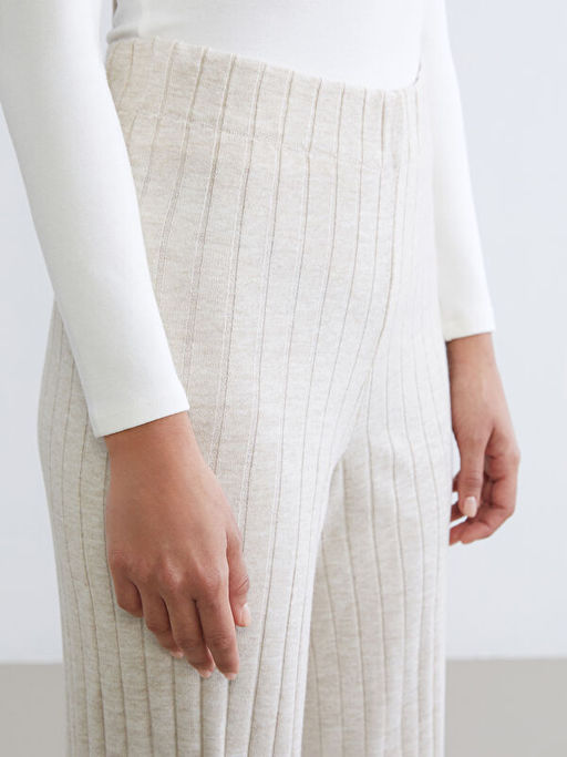 Beli Lastikli Geni? Pa?a Kad?n Triko Pantolon