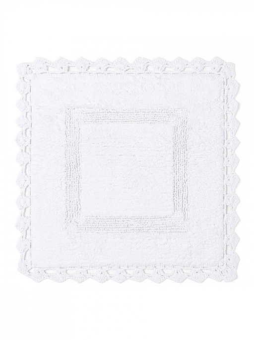 Коврик для туалета 50x50 белый хлопок