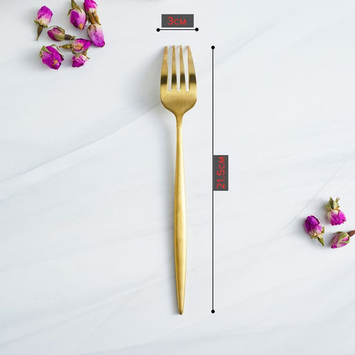Вилка столовая Magistro «Блинк», 21.5×3 см, нержавеющая сталь, золотистая