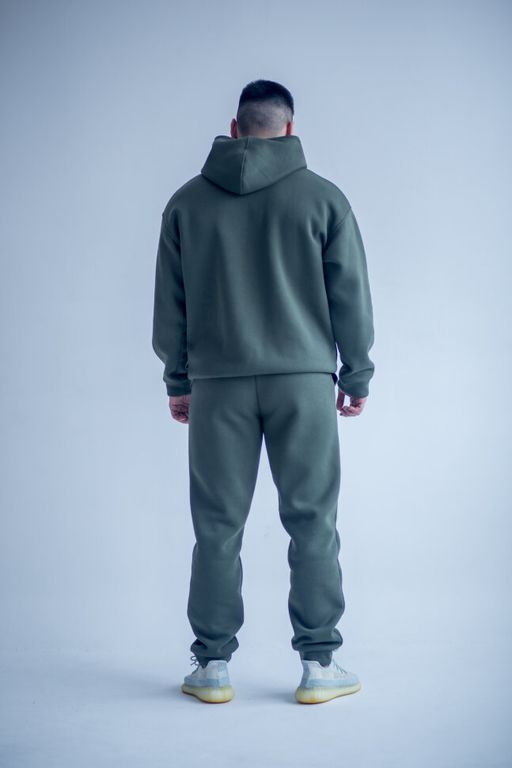 Костюм утепленный футер 3-нитка начес , хаки 265 - Knitka wear фото 9