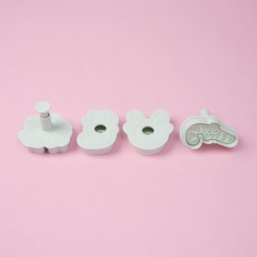 Плунжеры и печати кондитерские Доляна Новый год, 2 в 1, набор 4 шт., пластик, белые