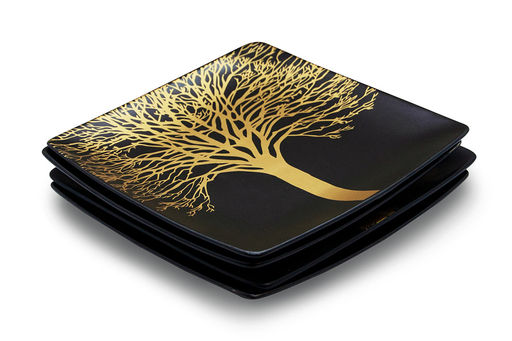 Набор тарелок Singapore, чёрный, 21x21 см, 4 шт - Anna lafarg фото 8