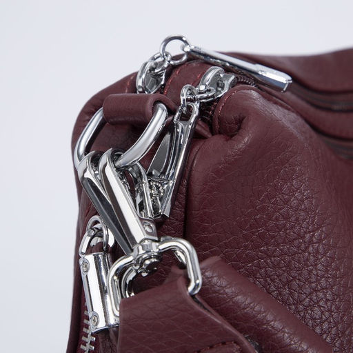 Сумка-мешок на молнии, цвет бордовый - Simaland фото 5