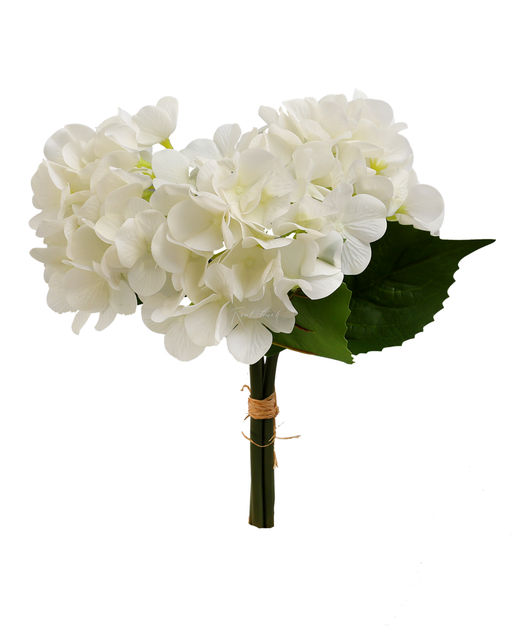 Букет из 3-х гортензий - Белый - Real touch фото 2