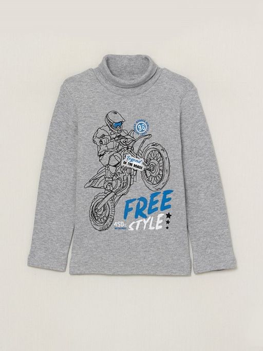 CRB wear/CSKB 63009-11-301 Водолазка для мальчика, светло-серый меланж/Ex.Cherubino