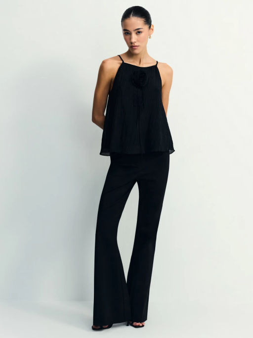 Блуза из тенселя с цветком / Zarina