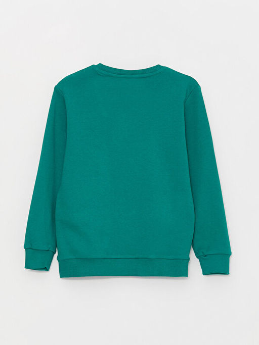 Bisiklet Yaka Bask?l? Uzun Kollu Erkek ?ocuk Ti??rt - Waikiki фото 3