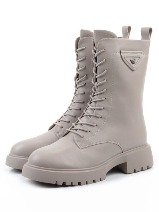 04-PAM366-3Z GRAY Ботинки зимние женские (натуральная кожа, 100% шерсть)