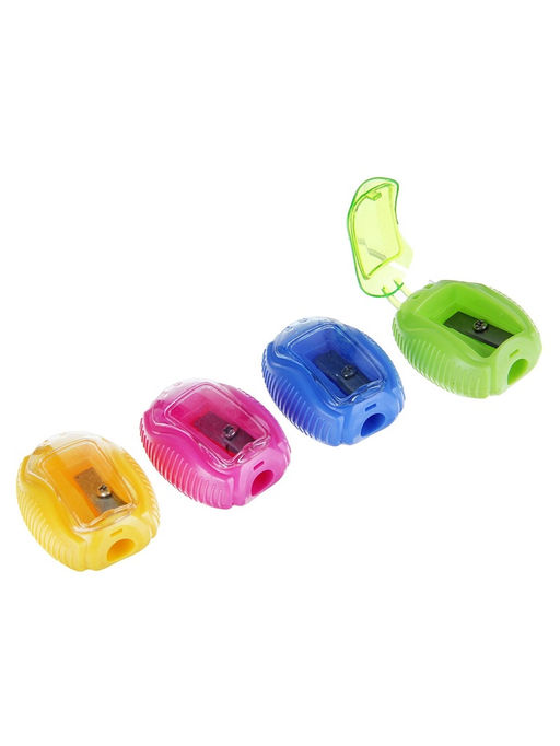 Цена за 48 шт. Точилка для карандашей пластиковая Calligrata Класс, с контейнером, МИКС фото 2