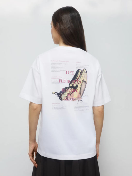 Футболка из хлопка с принтом / Zarina фото 7