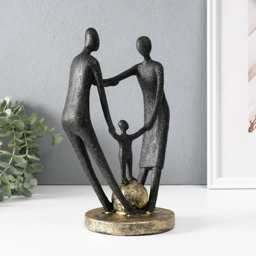 Фигурка полистоун «Сила в единстве», чёрный, 12×17.5×26.5 см