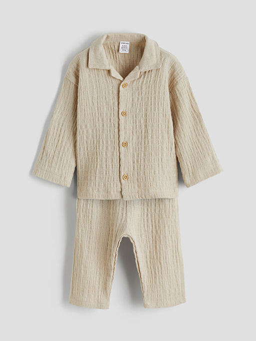 M?slin Erkek Bebek G?mlek ve Pantolon