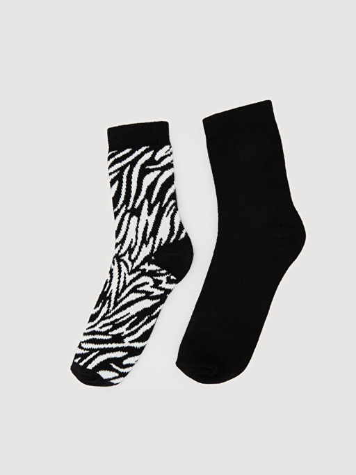 Desenli Kad?n Soket ?orap 2li