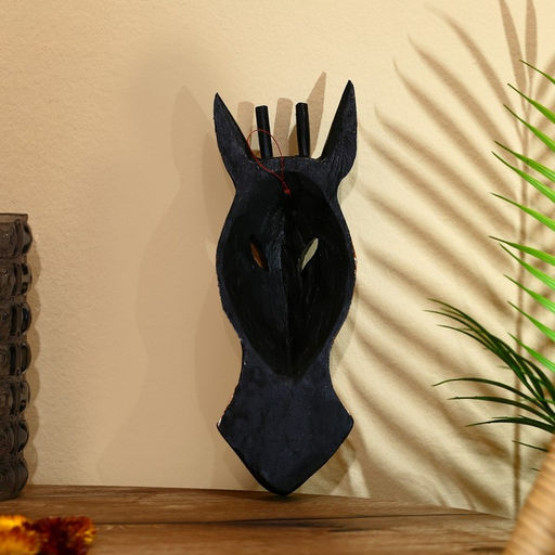 Маска «Жираф», 30 см, дерево албезия