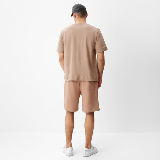 Футболка мужская из органического хлопка MINAKU REGULAR FIT: бежевая, р-р 44