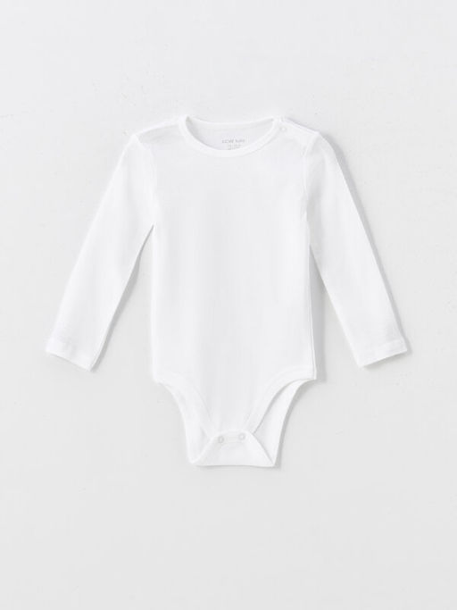 Bisiklet Yaka Uzun Kollu K?z Bebek ??t??tl? Bodysuit 2li