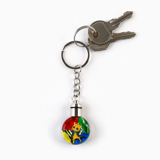 Брелок для ключей с фонариком «Кот», 4 х 2 см