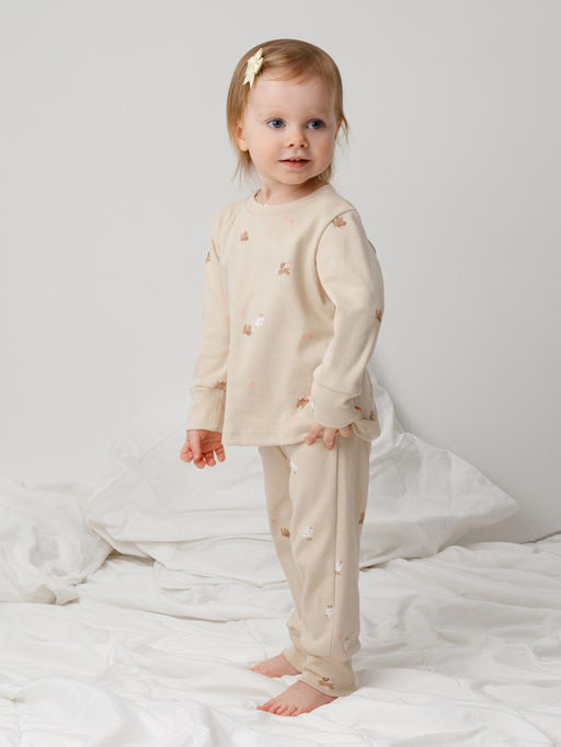 К 1552/серо-бежевый,милые животные пижама д/дет яс