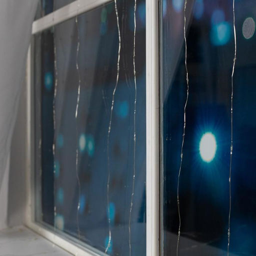 Гирлянда Занавес 2?2 м роса, IP20, серебристая нить, 300 LED, свечение белое, 12 В - Luazon lighting фото 6