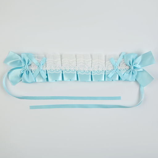Карнавальная повязка Лолита цвет голубой с белым кружевом