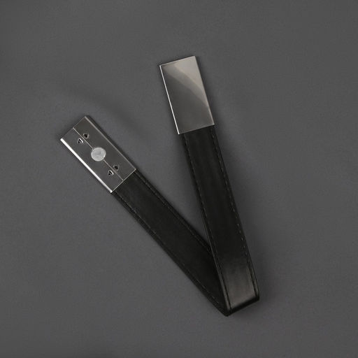 Подхват для штор из кожзаменителя, 35×2.5 см, чёрный