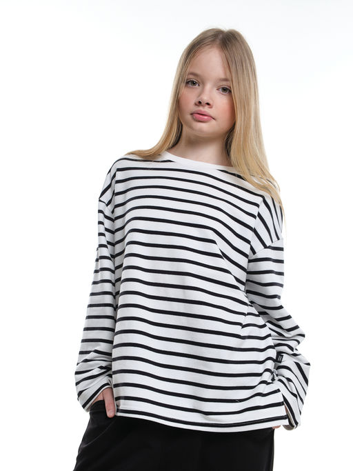 Лонгслив в полоску для девочки 22-7689 полоска - Mini maxi фото 7