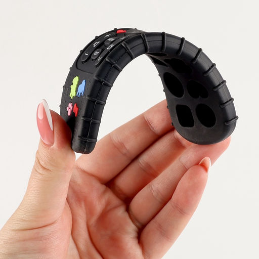 Прорезыватель для зубов «Пульт от телевизора», силиконовый, чёрный