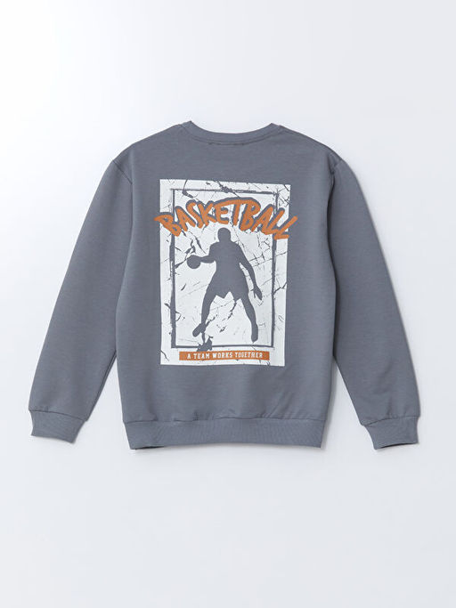 Bisiklet Yaka Bask?l? Erkek ?ocuk Sweatshirt - Waikiki фото 2
