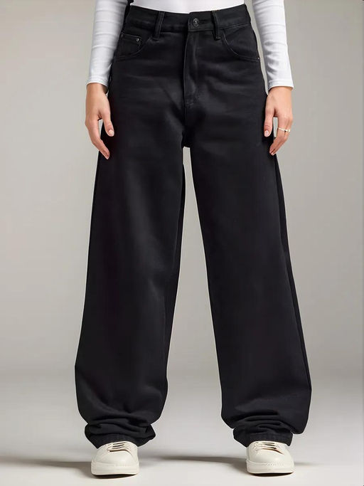 Джинсы багги утепленные широкие - No name фото 4