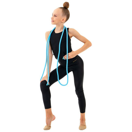Скакалка гимнастическая Grace Dance, 3 м, цвет голубой  фото 7