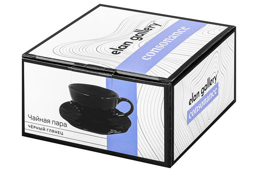 Чайн. пара 2 пр. 200 мл 13*9,5*5,5 см Консонанс черная глянец - Elan gallery фото 9