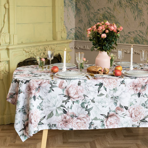 Скатерть «Доляна. Пионы», 145×180±3 см
