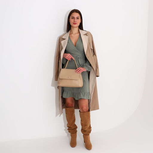 Сумка-мессенджер на клапане, цвет бежевый - Simaland фото 7