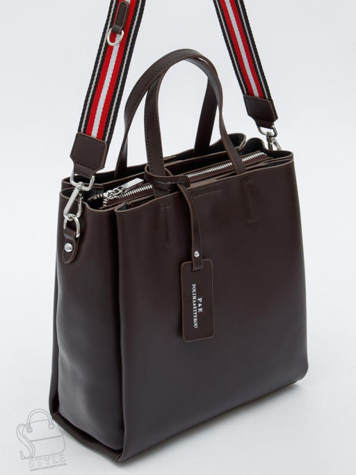 Сумка женская кожаная 6062L coffee Polina&Eiterou