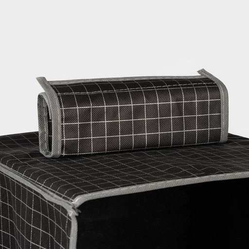 Органайзер подвесной Доляна «Кло», 4 отделения, 30×30×80 см, чёрный