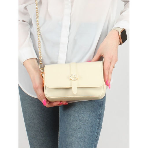 Сумка женская искусственная кожа YDR-2527, 1отд, плечевой ремень, молочный SALE 253909 - Adelia фото 5