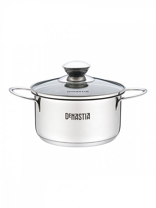 Кастрюля с крышкой 1л серебристый нержавеющая сталь