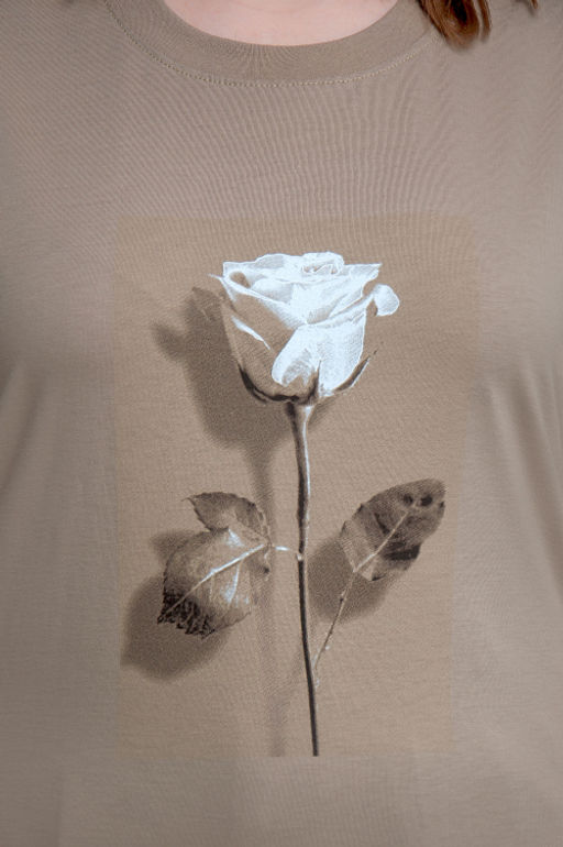 Арт. 31137 Футболка женская оверсайз 50-58 (5 шт) Цвет:бежевый - Калинка фото 5