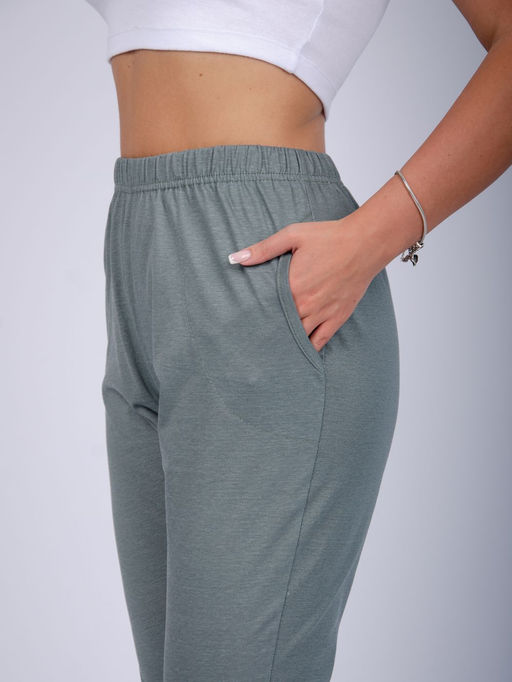 Бриджи Аморе полынь, трикотаж - Малина фото 3