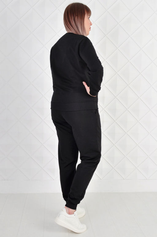Арт. 2353 Костюм с брюками женский 50-58 (5 шт) Цвет:верх-черный,низ-черный - Калинка фото 5