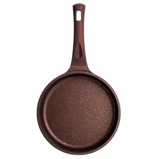 Сковорода с тефлоновым покрытием д26см "Stella", h6,8см, s0,32см, дно д23,8см, s0,4см, ручка из термостойкого пластика, мокко (mokko) (Россия)