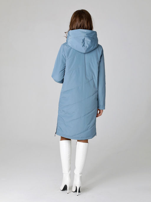 24109 Плащ утепл. серо-голубой - Dizzyway фото 2