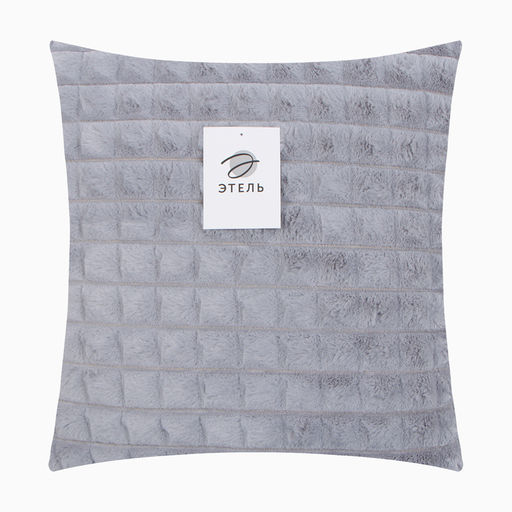 Наволочка декоративная Этель цвет серый 43х43 см , велсофт, полиэстер  фото 5