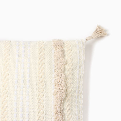 Наволочка декоративная Этель бохо Line 45х45 см, цвет бежевый, хлопок  фото 7