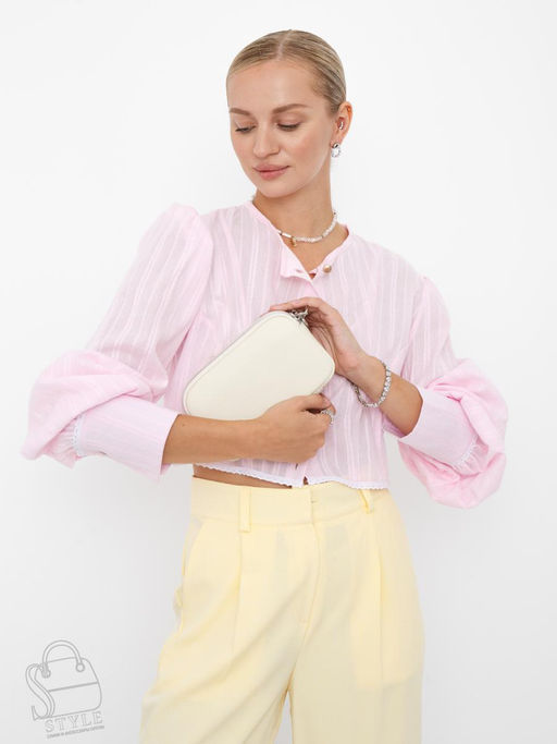 Сумка женская кожаная 6016PE off white Polina&Eiterou  в Новосибирске