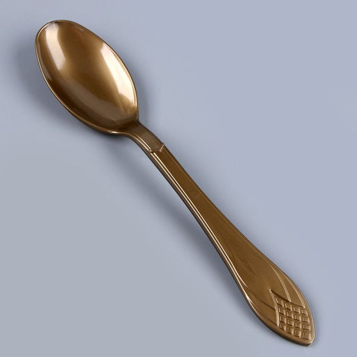 Цена за 4 шт. Ложки пластиковые, в наборе 6 шт., цвет золото