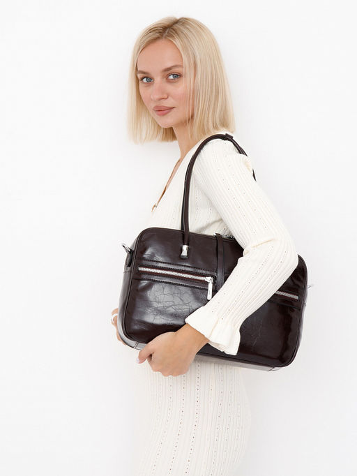 Сумка 51166SL coffee Velina Fabbiana-Safenta